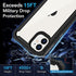 Heavy Duty Drop Protection Case for iPhone 11, with Screen Protector, Rugged Shockproof Tough Cover - Black-C