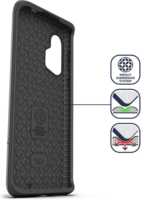 ENCASED Heavy Duty Motorola Edge Plus Case (2020 ONLY), Military Grade Full Body Rugged Cover - Black