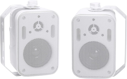 Diinpaul 3.5 inch Outdoor Speakers Wired, Waterproof Wall Mount Speakers, Ideal for Patio, Poolside, Garage, Pair