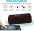 Portable Bluetooth Speaker with 10W Acoustic Driver, LED Display, FM Radio, Alarm Clock, Handsfree Speakerphone, for