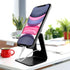 CreaDream Adjustable Cell Phone Stand, Phone Stand, Cradle, Dock, Holder, Aluminum Desktop Stand Compatible with Phone Xs Max Xr 8 7 6 6s Plus SE Charging, Accessories Desk,All Mobile Phones-Black