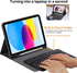 Wireless Bluetooth Keyboard Case for iPad 10th Generation, Full-body Protection, Black