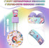 QearFun Unicorn Headphones for Girls Kids for School, Kids Bluetooth Headphones with Microphone & 3.5mm Jack, Teens Toddlers Wireless Headphones with Adjustable Headband for Tablet/PC (Purple)