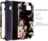 Casetego Floral Three Layer Heavy Duty Hybrid Case for Samsung Galaxy S10, Sturdy Shockproof Cover (Orange Flower/Black)