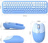 MOFII 2.4G Set, Wireless Keyboard and Mouse Combo, Full Size Retro Round Computer Keyboard and Mouse Plug and Play