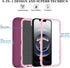 ouyncase 16e 17e 3-Layer 16e/17e,WineRedPink Phone Case for iPhone Case & iPhone Case with HD Screen Protector, Heavy