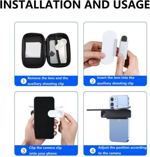 Generic Mirror Reflection Clip, Mirror Effect Lens - Capture Stunning Reflections Instantly, Adjustable HD Glass