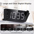 Mesqool Projection Alarm Clock with FM Radio, Large Number Display, USB Charger, Dual Alarms, Sleep Timer