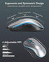 CHONCHOW 12 PS5 USB Wired Keyboard and Mouse Combo with Red-Yellow-Green LED, Silent Gaming Keyboard with Mulitmedia