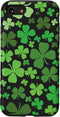 St. Patrick's Day Phone Case for iPhone SE (2020), 7, 8 - Green Shamrock Pattern Design