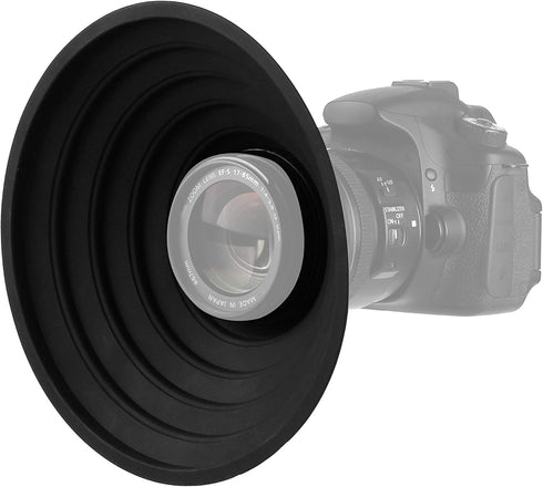70-90mm Camera Lens Hood Collapsible Reversible Filter Thread Rubber Digital Hood DSLR Cap Shade (For Lens)
