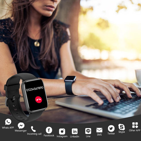 Smart Watch for Men Women, 1.8" Fitness Tracker with Heart Rate SpO2 Sleep Monitor, 100+ Sports, 5ATM Waterproof