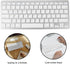 Veemoon Wireless Hebrew Keyboard, Ultra Slim Compact Keyboard for Laptop Computer (White)
