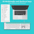 Wired Keyboard for Mac, Full Size with 20 Multimedia Shortcut Keys, USB A/USB C Compatible for Apple Mac Pro/Mini,