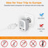 TESSAN European Travel Plug Adapter, International Power Plug with 2 USB Ports, Type C Charger for US to Europe