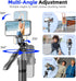 RUNNINGMT 71" 360 (71 inch-Black) Auto Pop Open Phone Tripod Stand, Selfie Stick with Bluetooth Remote for iPhone