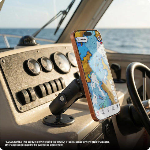 TUSITA 1" Ball Magnetic Phone Holder Adapter Compatible with iPhone Magsafe, for Ram Mount B Size Socket