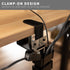 VIVO Clamp-On Desk Vertebrae Cable Management Kit, Adjustable Quad Entry Wire Organizer, Black, for Home Office