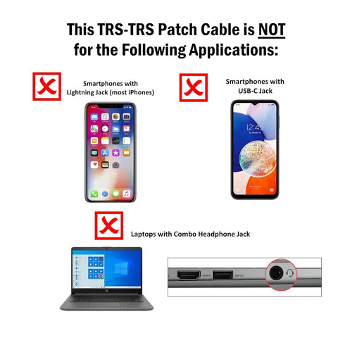 TRS Camera Cable for Nikon, Canon DSLR Cameras to External Mic, Compatible with Rode Boya Movo TAKSTAR