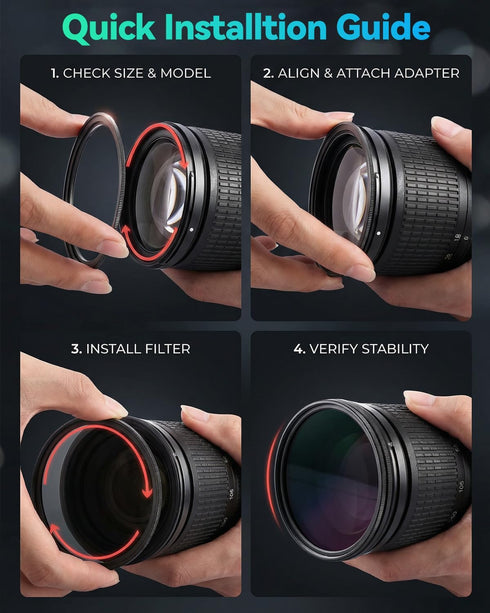 JOYTOLIN 62-67mm Metal Step-Up/Down Ring Adapter Compatible with Mirrorless Cameras DSLR Lens, UV CPL ND Filter Thread