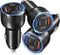 Bangfun USB C Car Charger 3 Pack - 4-Port 65W Dual 12V Fast Charging Adapter for iPhone, Samsung
