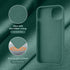 Cordking Ultra Slim Shockproof Case for iPhone 13 & 14, 6.1", Midnight Green, with Soft Anti-Scratch Microfiber Lining.