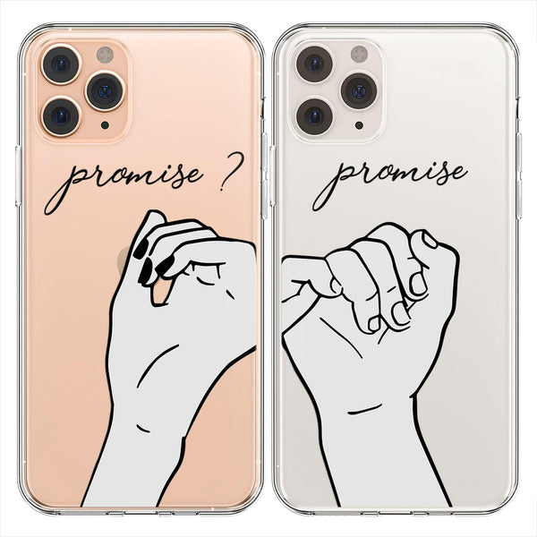 Couples Phone Case for iPhone Xr - 6.1" Slim Cover, Pinky Promise Design for Him & Her, Perfect for Anniversaries &