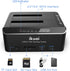 SATA to USB 3.0 Dual Bay Hard Drive Dock for 2.5"/3.5" SATA HDD SSD with 2 USB 3.0 Ports, Offline Clone Function
