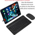 Ultra-Slim Bluetooth Keyboard and Mouse Combo Rechargeable Portable Wireless Keyboard Mouse Set for Apple iPad iPhone iOS 13 and above Samsung Tablet Phone Smartphone Android Windows (Black)