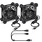 ZIWIJE 2Pack Quiet USB Fan 80mm, 3 Speeds Controller 5V USB Cooling Cooler