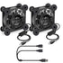 ZIWIJE 2Pack Quiet USB Fan 80mm, 3 Speeds Controller 5V USB Cooling Cooler