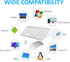 Wireless Keyboard and Mouse, Full Size USB Portable Plug and Play, Low Profile Quiet Compact for Mac PC Laptop Tablet