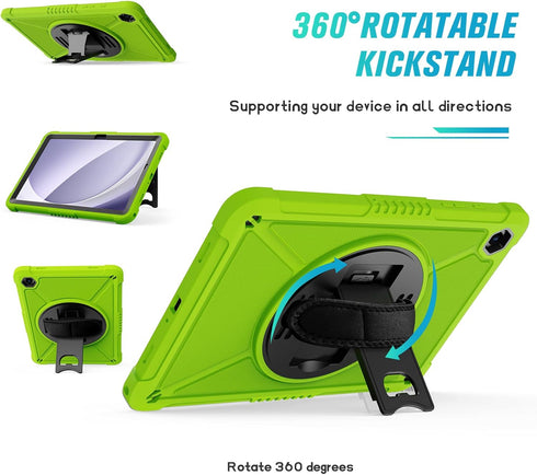 ZtotopCases for Samsung Galaxy Tab A9+ 11'' 2023, Shockproof Hard Case with Screen Protector, Green