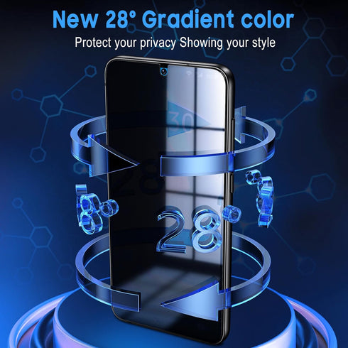 S23 Screen-2 Pack Uyiton UnBreak-Glass for Samsung Galaxy Plus Privacy Screen Protector, [Ultrasonic Fingerprint
