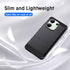 Flexible TPU Case for Xiaomi Redmi Note 13 4G, Brushed Texture Anti-Slip Shockproof Bumper Cover (Black)