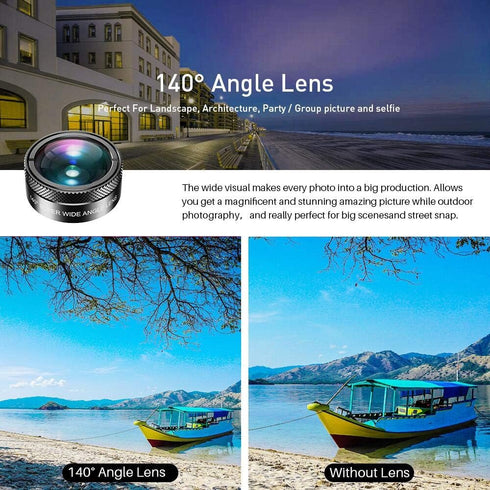MIAO LAB 11 in 1 Phone Camera Lens Kit, Wide Angle, Macro, Fisheye, ND32, Kaleidoscope, CPL, Color Lens