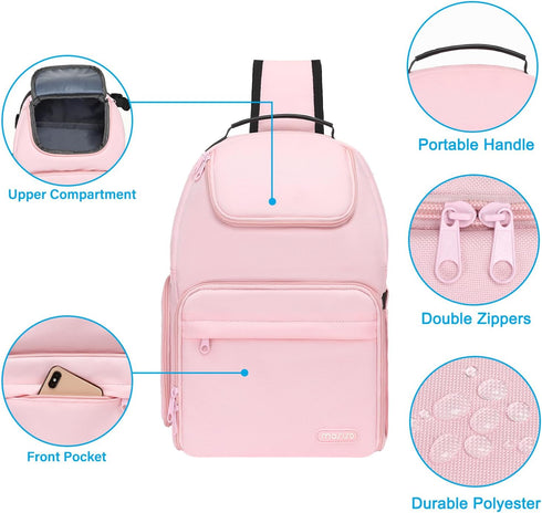 MOSISO Camera Sling Bag, Crossbody Sling Backpack for DSLR/SLR/Mirrorless with Tripod Holder & Removable Inserts, Pink