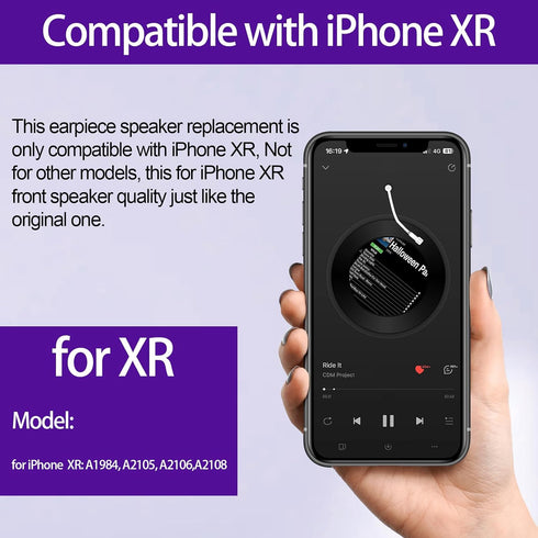 iPhone XR Earpiece Speaker Replacement, Proximity Sensor Flex Cable with Repair Kits for iPhone XR