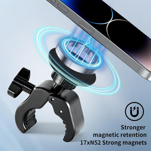 STEARBOR 0.4-2" 16 15 14 13 12 Magnetic Phone Holder Clamp Mount Strong Magnet Mount for Gym, Microphone Stand