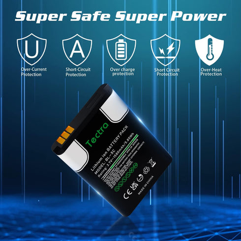 Tectra 2-Pack BL-5C 1580mAh Rechargeable Batteries