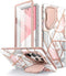 i-Blason Cosmo Case for Samsung Galaxy S24 Ultra - Slim Marble Design, Built-in Screen Protector, Kickstand, S Pen &