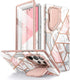 i-Blason Cosmo Case for Samsung Galaxy S24 Ultra - Slim Marble Design, Built-in Screen Protector, Kickstand, S Pen &
