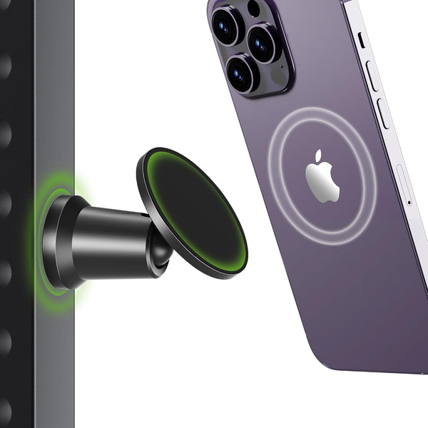 elitehood Dual Magnetic Phone Holder for Gym, 360 Rotation Magnetic Mount for Magsafe Compatible with iPhone