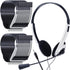 Yunsailing 30 Pack Kids Headphones with Microphone, Lightweight Adjustable Earphones, 3.5 mm Jack (White)
