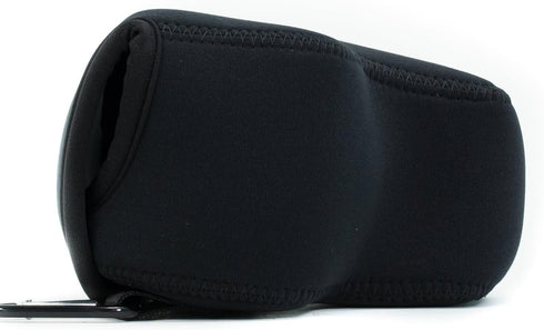 MegaGear "Ultra Light" Neoprene Camera Case Bag with Carabiner for Nikon COOLPIX P600, P610 (Black), PU Leather
