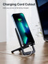 JSAUX Cell Phone Stand Foldable Aluminum Adjustable Phone Holder for Desk Black