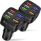 Amiss Car Charger Adapter, 6 USB Multi Port Fast Charger with QC 3.0 and 5 Other Ports, Car Interior Accessories for