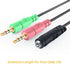 MillSO 3.3 Feet Headset Adapter - 3.5mm Audio Jack Y Cable for TRRS Gaming Headset