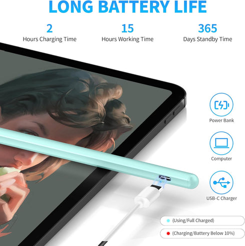 DRYMOKINI Stylus Pen for Touch Screen, Rechargeable Universal Stylus Pencil Compatible for Android and iOS