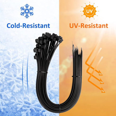 ANOSON 24 inch (40 Pack), 220 lbs, Large Zip Ties Heavy Duty Outdoor Heavy Duty Zip Ties Black, by